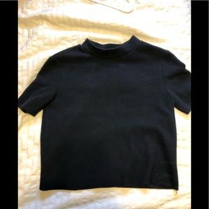 3/20$ Mock neck short sleeved sweater